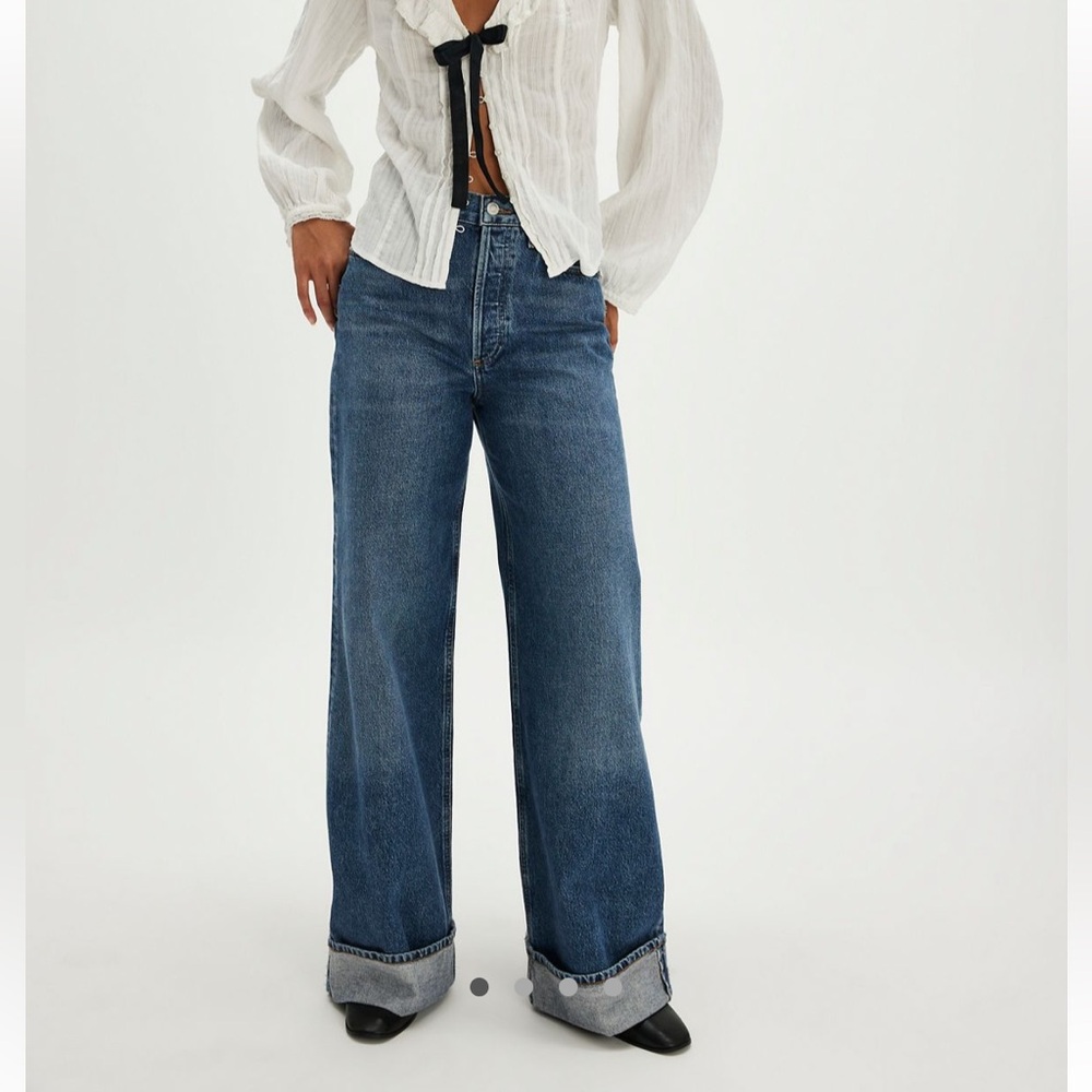 Agolde Dame Cuff Jeans Size 24 NWT